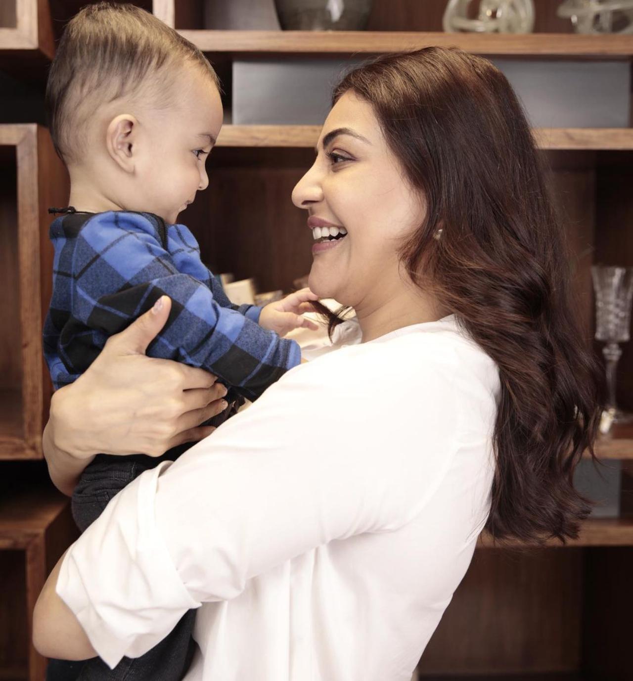 After the birth of her son, sharing a picture with him, Kajal shared the experience of holding him for the first time. 