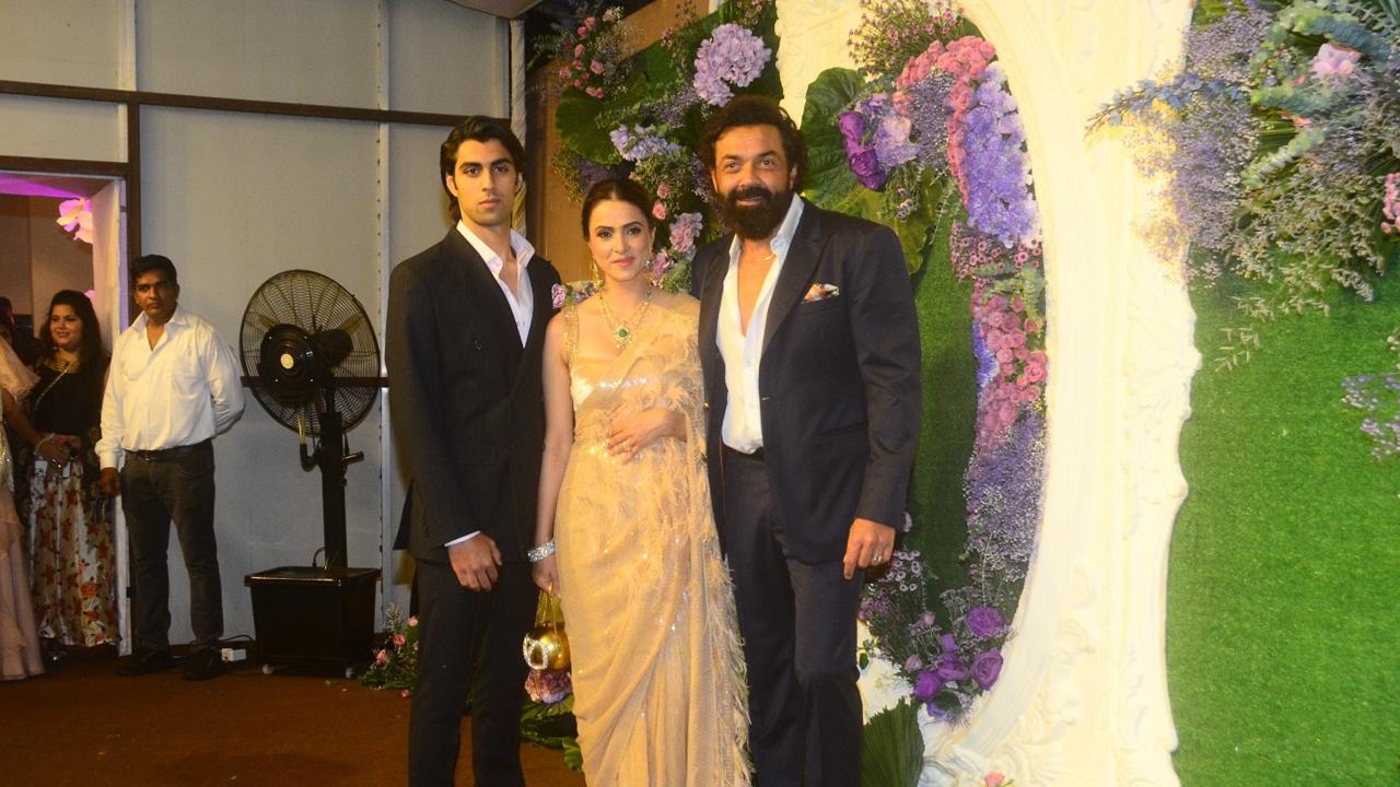 Bobby Deol attended with wife Tanya and son Aryaman.