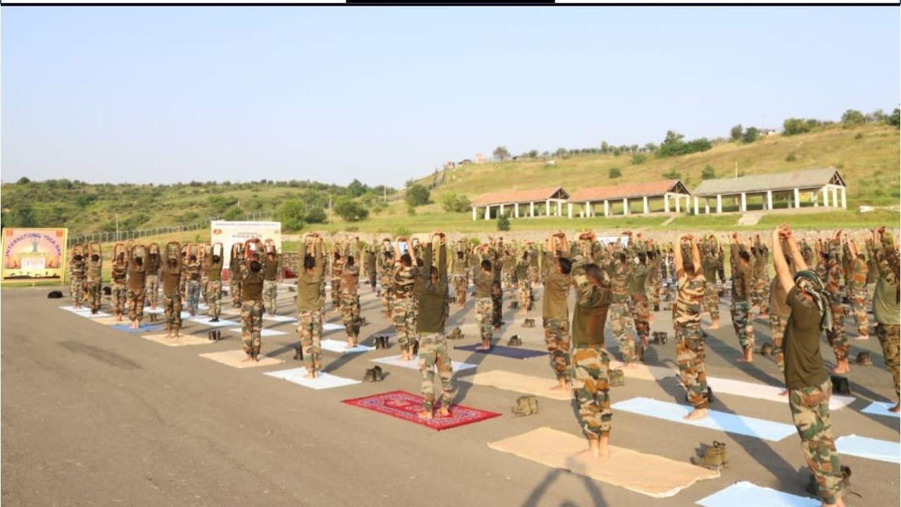 Aimed at spreading awareness about the benefits of Yoga, Indian Army organized yoga sessions for the troops deployed at far flung area under extreme weather condition and rugged terrain, the PRO said