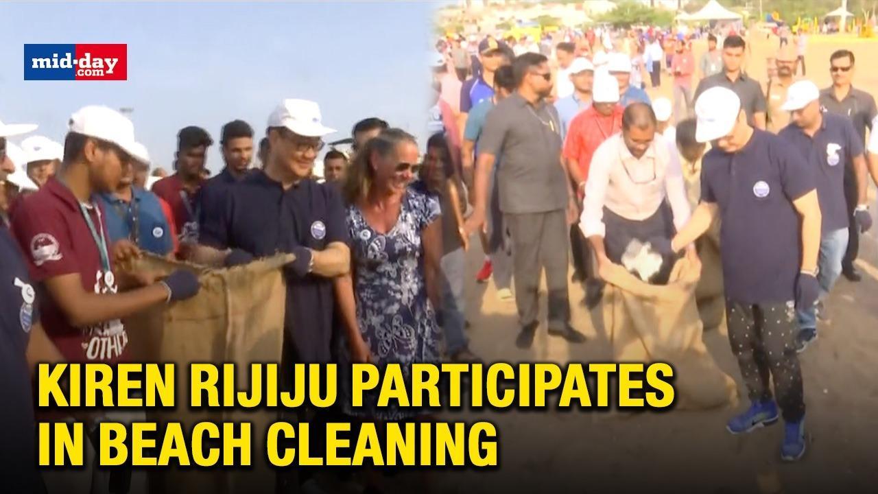 World Oceans Day: Kiren Rijiju participates in beach cleaning program in Chennai
