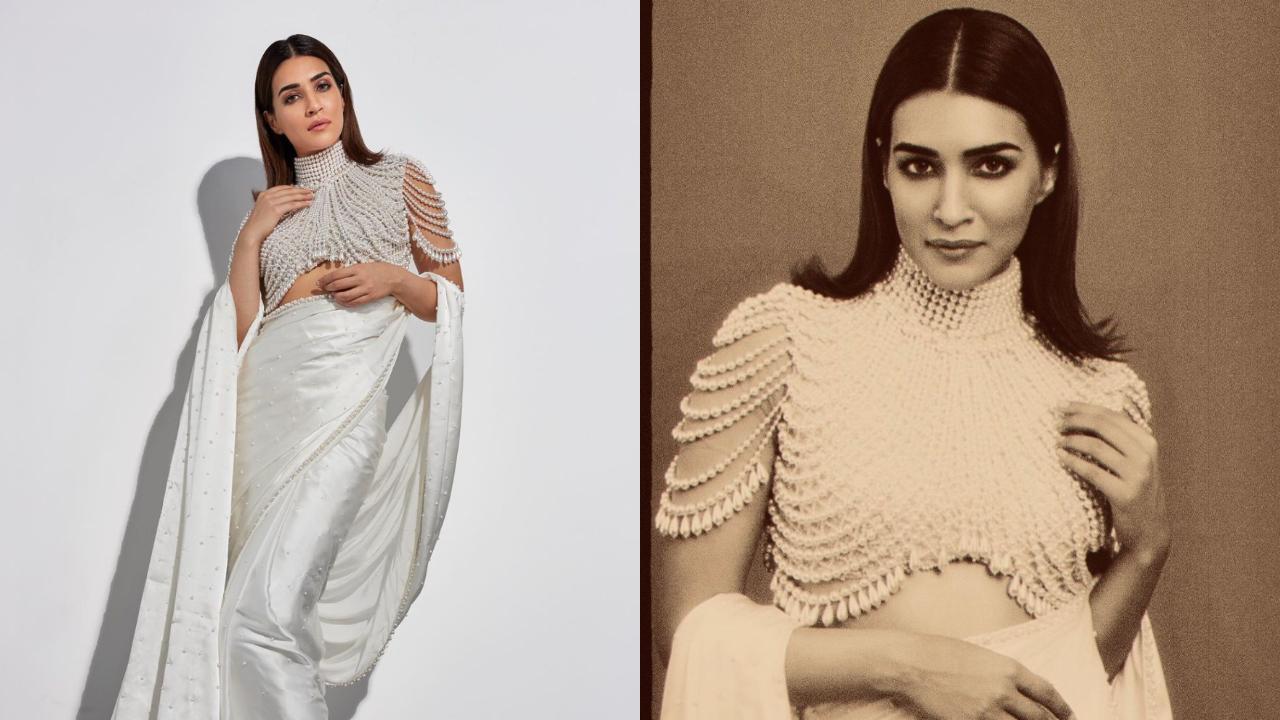 IN PICS: Kriti Sanon gives vintage vibe in 1950s glamour-inspired saree