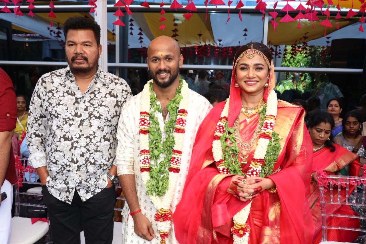 Director Shankar who is busy filming Indian 2, marked his presence to the wedding