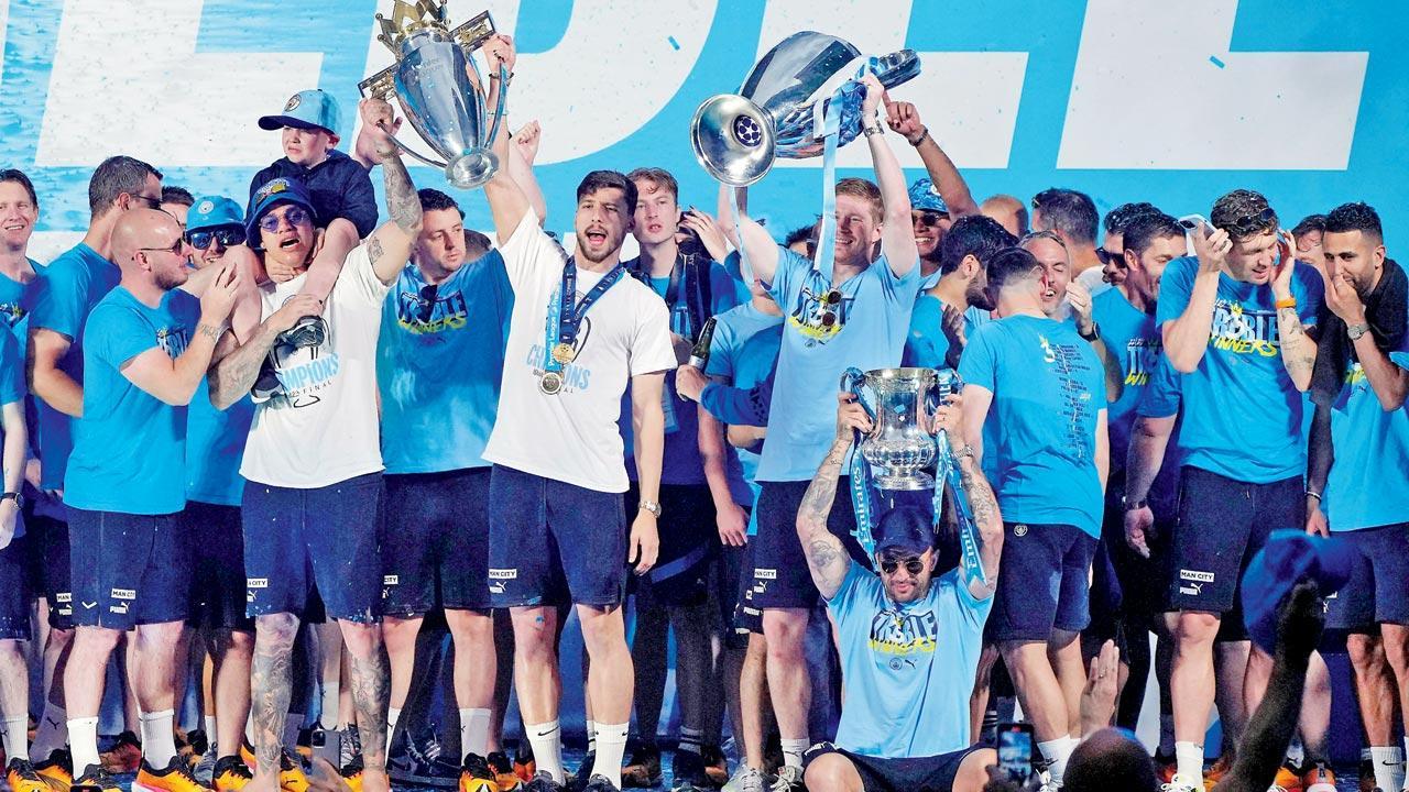 Manchester turns blue!