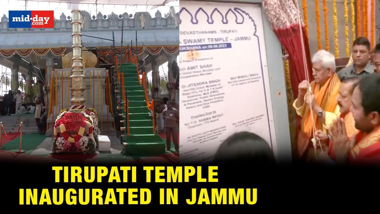 J&K: LG Manoj Sinha inaugurates Tirupati temple in Jammu