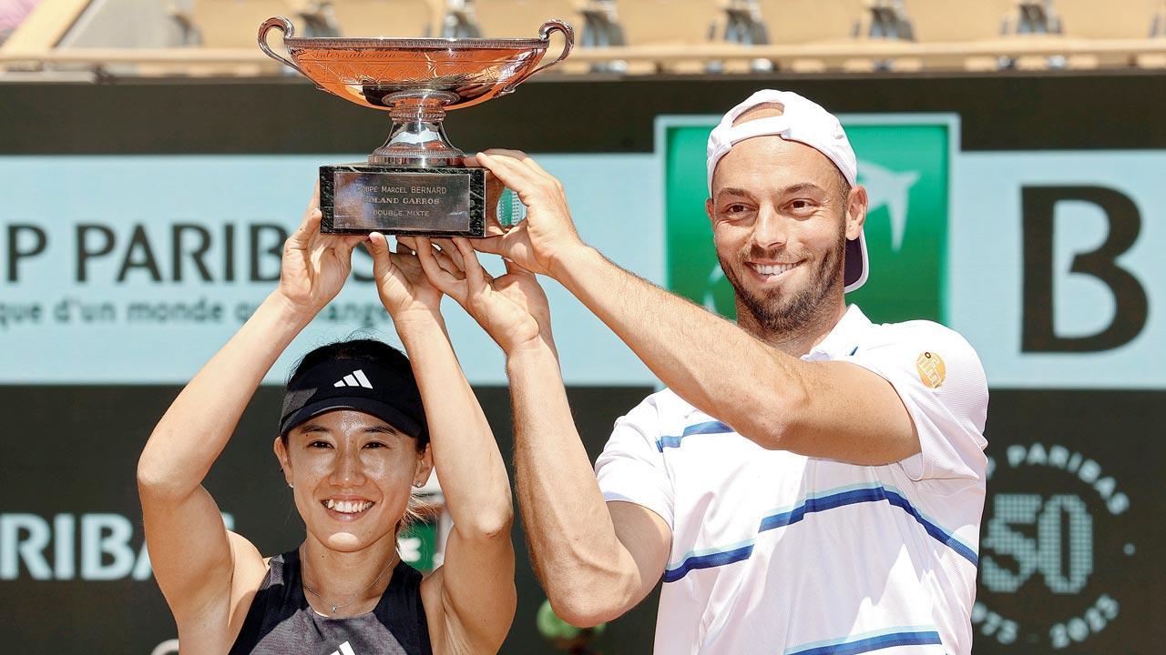 French Open: Disqualified from women's doubles, Kato is now mixed doubles winner