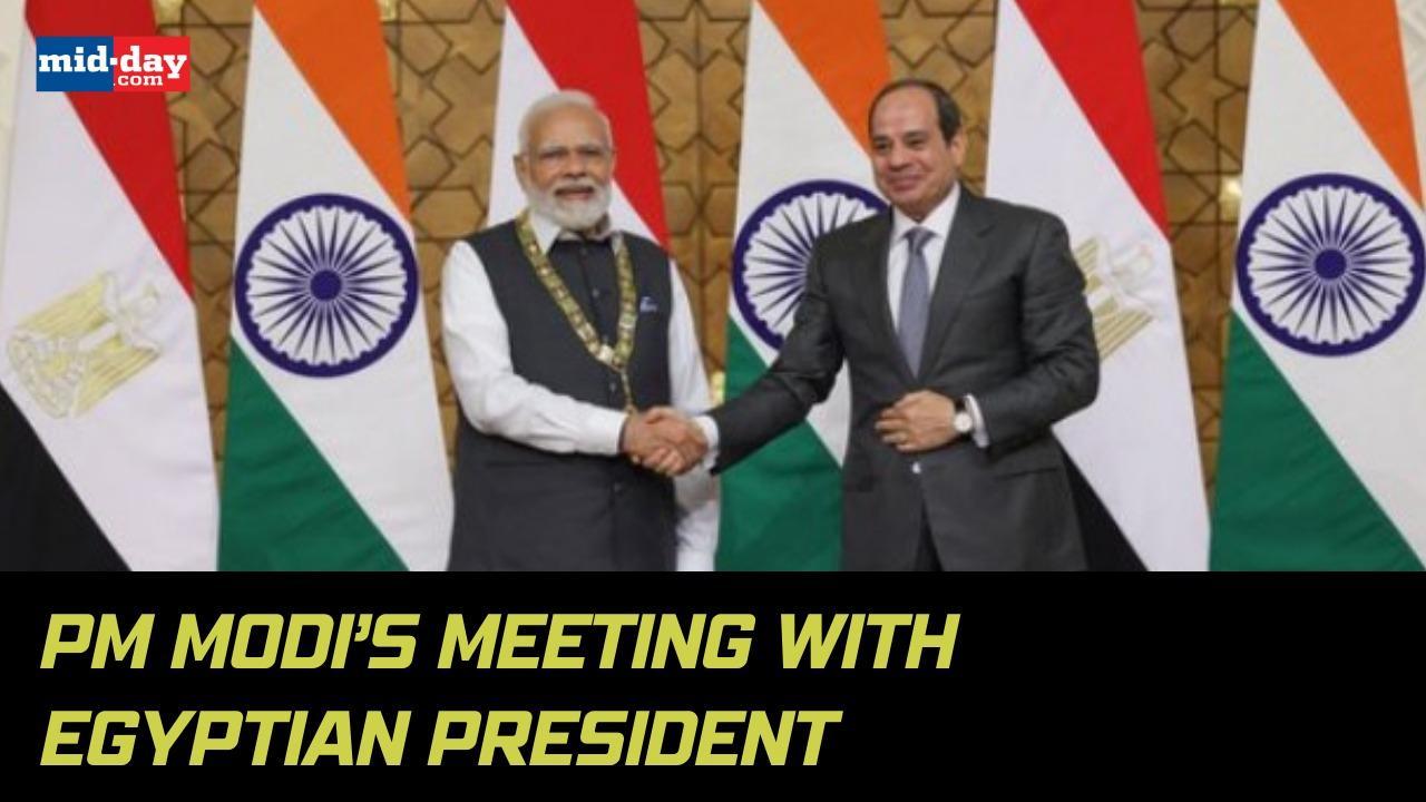 PM Modi in Egypt: PM Modi meets Egyptian President Abdel Fattah al-Sisi