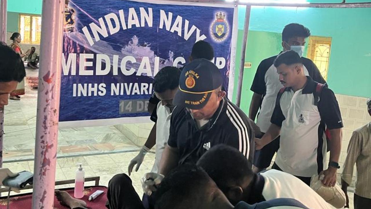 The Indian Navy medical team was dispatched for relief operations. Pics/Defence PRO