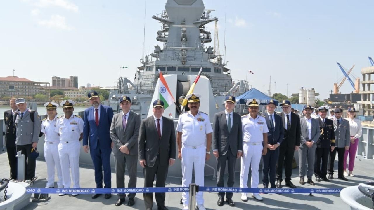 After interaction at HQWNC, the delegation visited Mazagon Dock Shipbuilders Ltd., wherein they were apprised of the indigenous ship building capability of MDL. HE. Mr. Boris Pistorius also interacted with Admiral R Hari Kumar, Chief of Naval Staff, at a reception on 07 Jun 23, at Western Naval Command Officers' Mess