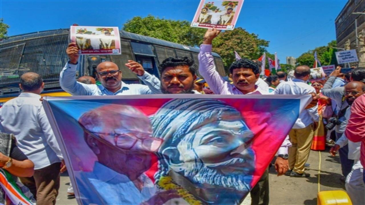 NCP spokesperson Mahesh Tapase said hundreds of party workers courted arrest against Rane`s "defamatory" tweet against the party chief NCP spokesperson Mahesh Tapase said hundreds of party workers courted arrest against Rane`s "defamatory" tweet against the party chief
