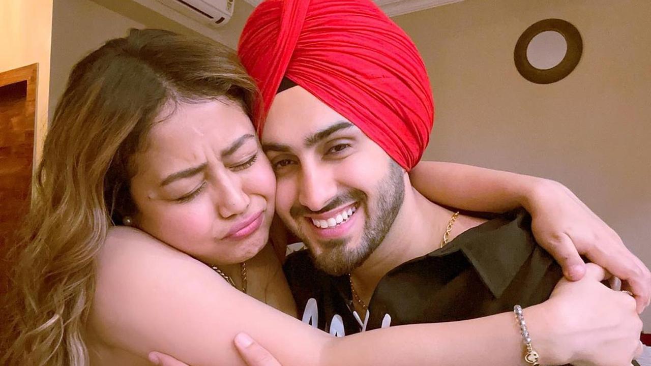 The couple share some cozy, cuddly moments on Rohanpreet's birthday.