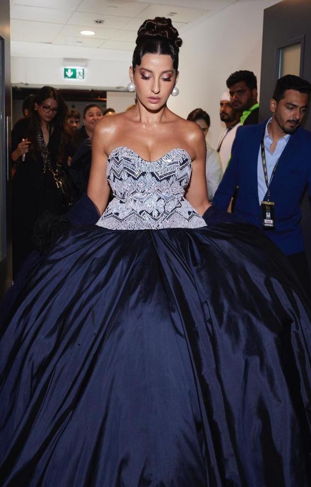 The gorgeous dancer-actor looked like a princess as she walked the ramp in a stunning, million-dollar Manish Malhotra ensemble