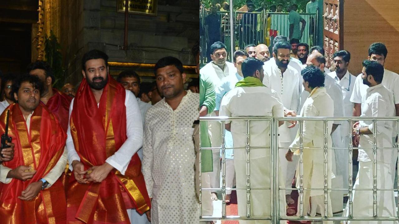 IN PICS: Ahead of 'Adipurush' event, Prabhas seeks blessings at Tirupati temple