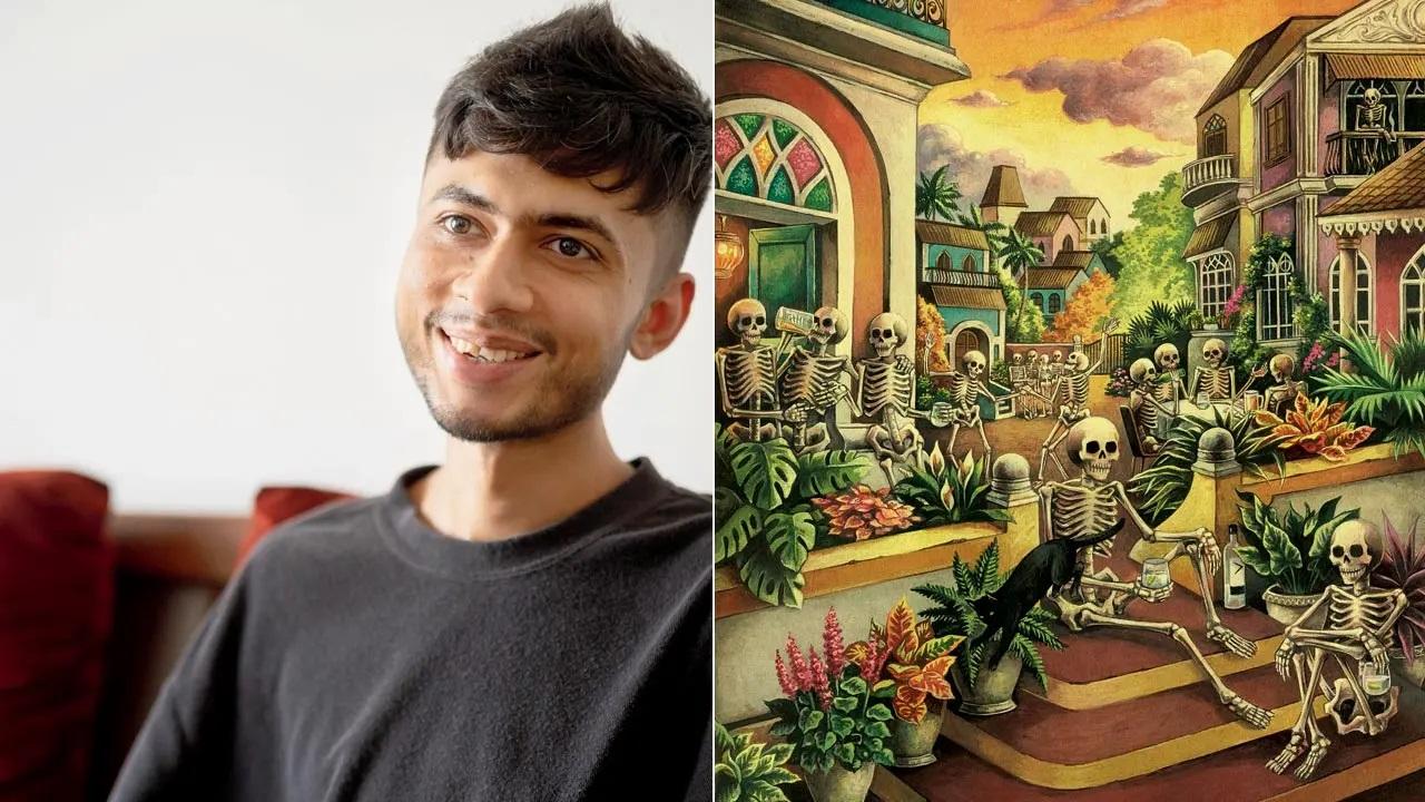 Priyesh Trivedi found Hogarth’s a parody of itself. “Like he was trying too hard to show something so dark and grotesque that it seems absurd to a point where you just can’t take it seriously.” His interpretation, The Alley, is in keeping with his tune of using vintage imagery, archival material, and re-contextualising to make things darker or more subversive