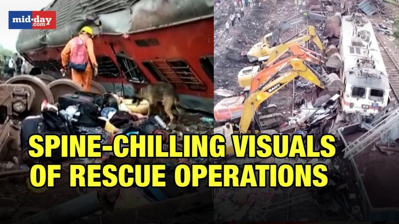Odisha train accident: NDRF shares visuals from the Odisha accident site 
