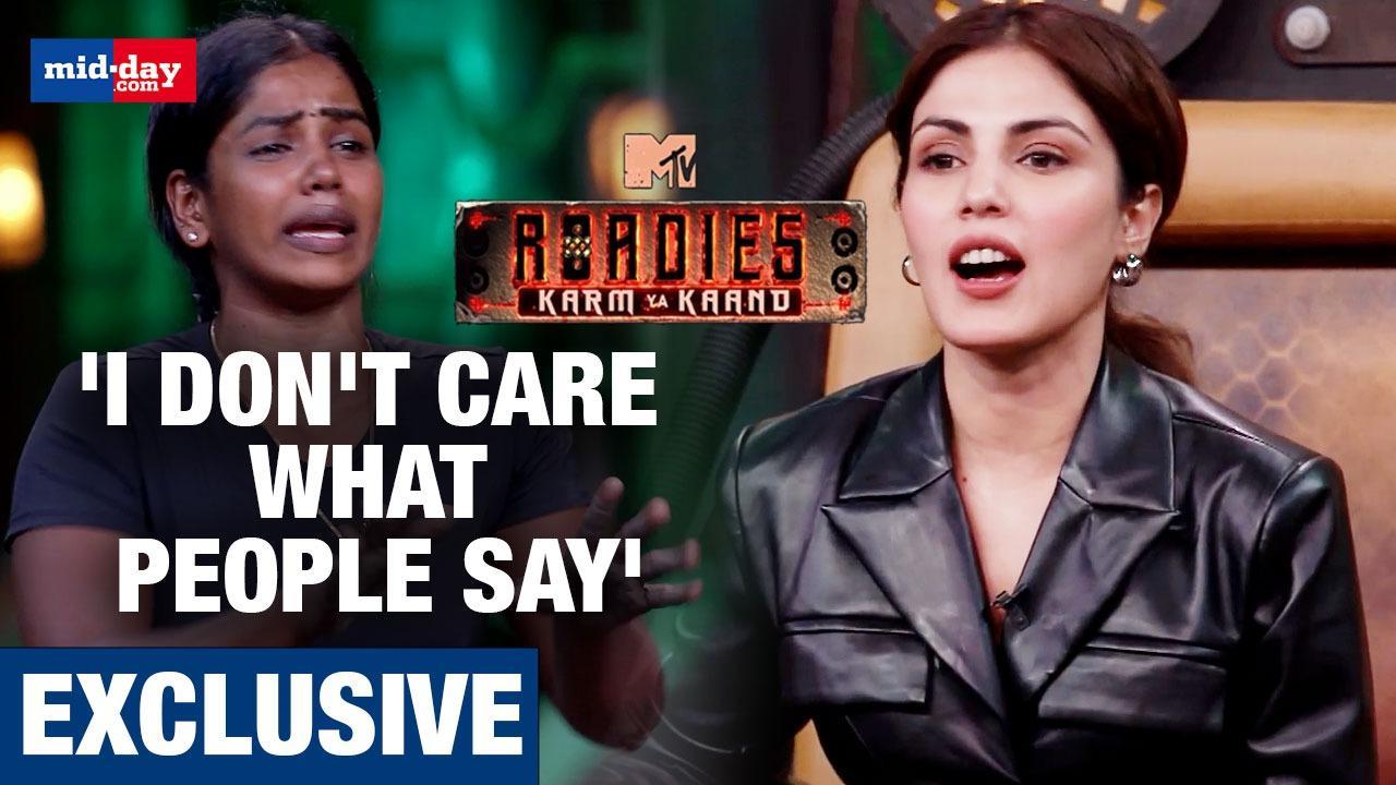 MTV Roadies | Rhea Chakraborty's inspiring speech: I don't care what people say