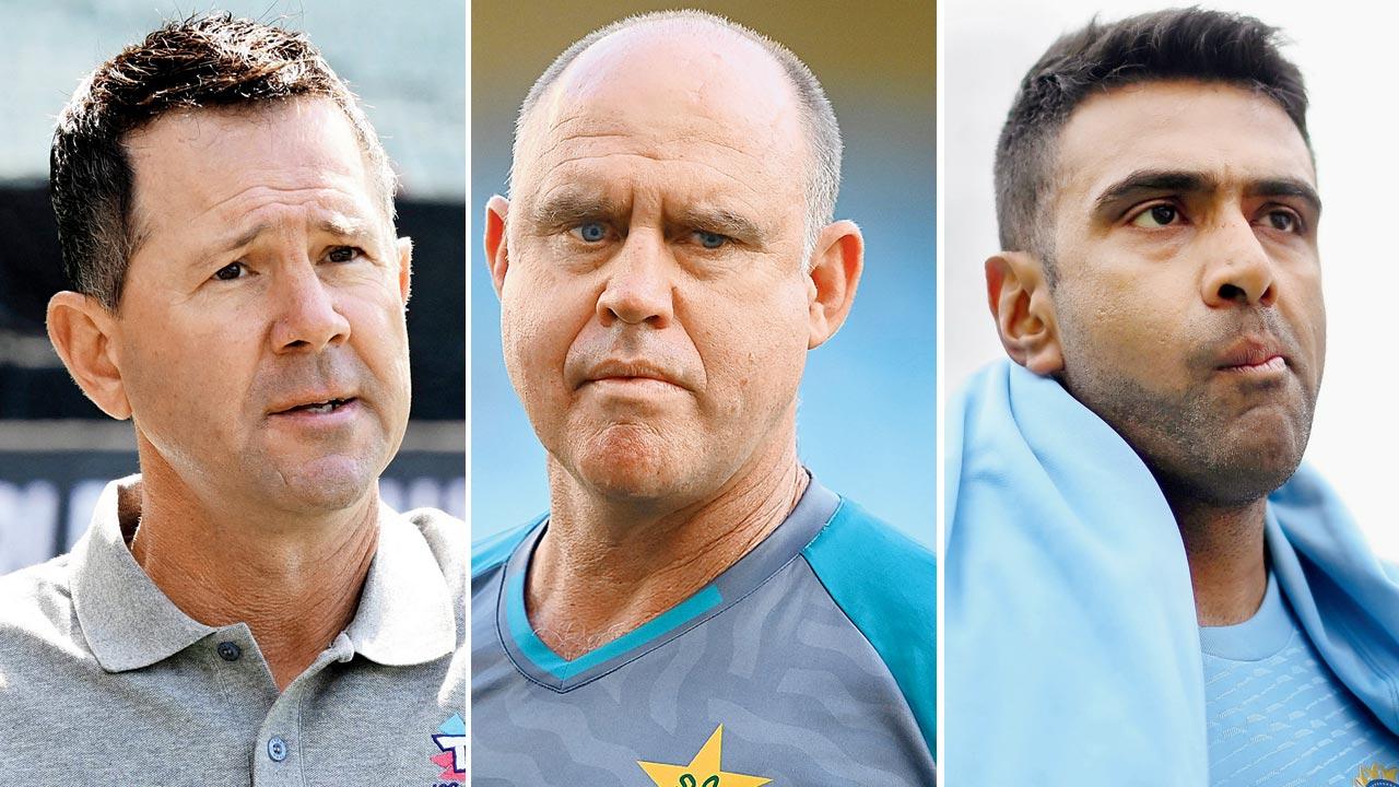 Ricky Ponting; Matthew Hayden and R Ashwin at The Oval on Tuesday. Pic/Getty Images