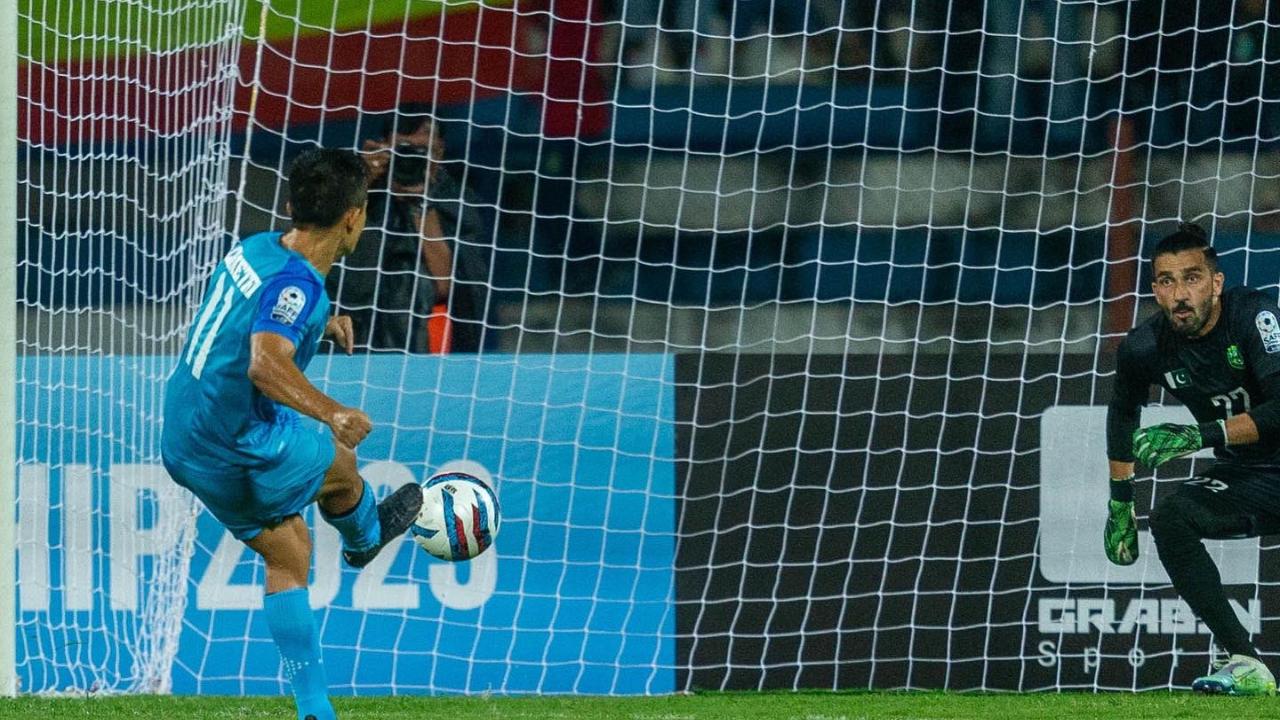 Chhetri had shown sparks of his old ebullient self in the Intercontinental Cup final against Lebanon at Odisha on Sunday, and the Indian skipper stepped on the pedal on his 'home turf'. After getting a quick feel of the surface and their opponents, India started the goal rush as early as in the 10th minute through Chhetri, who netted through a fine field goal.