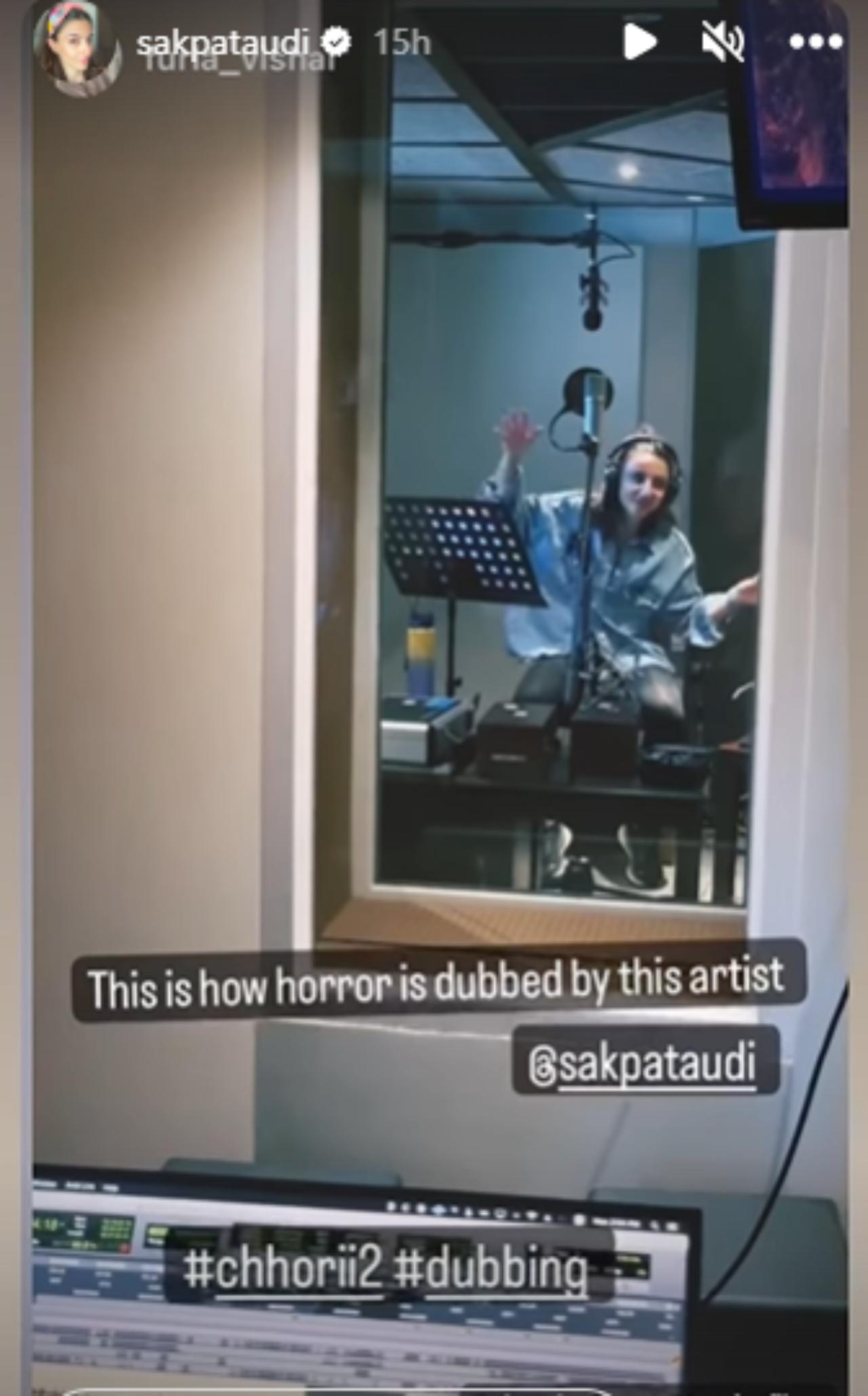 Soha Ali Khan Fucking Video - Soha Ali Khan shares glimpse from 'Chhorii 2' dubbing session