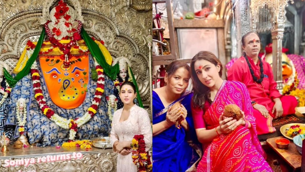 Sara Ali Khan offers prayers at Khajrana Ganesh temple