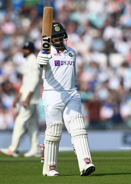 India's Shardul Thakur celebrates his half-century in the second innings.PIC/AFP