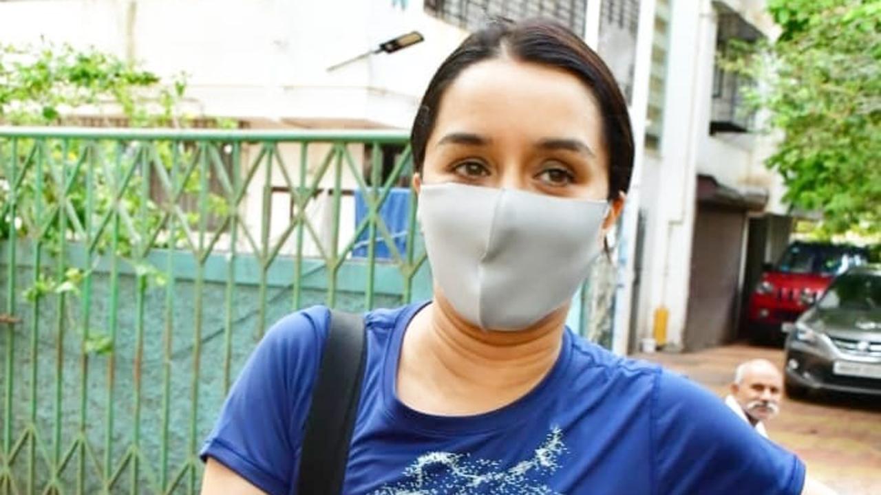 The paparazzi captured Shraddha in a make-up free look, her hair tied back with a middle parting.