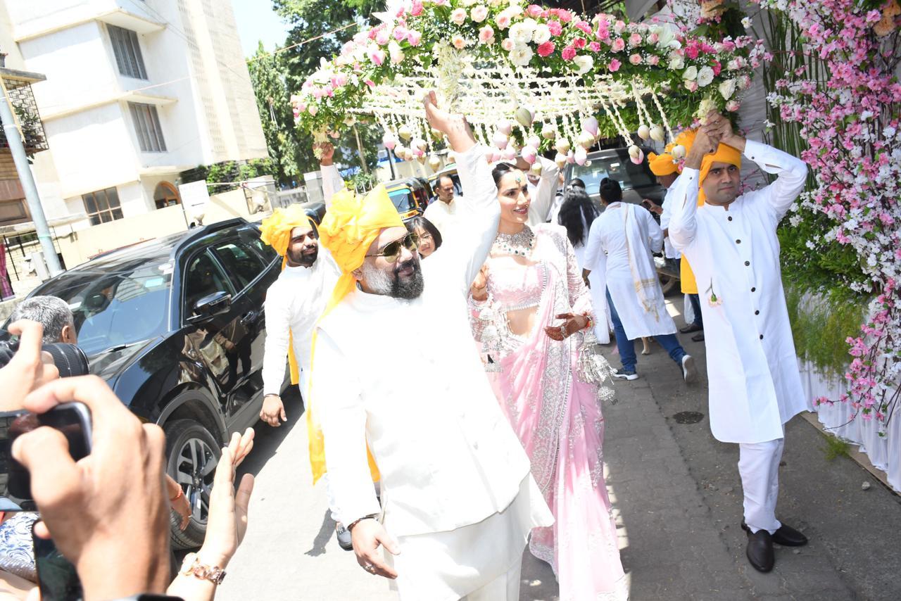 Pyaar Ka Punchnama director Luv Ranjan was among the ones bearing the 'phoolon ka chaadar' which the bride walked under