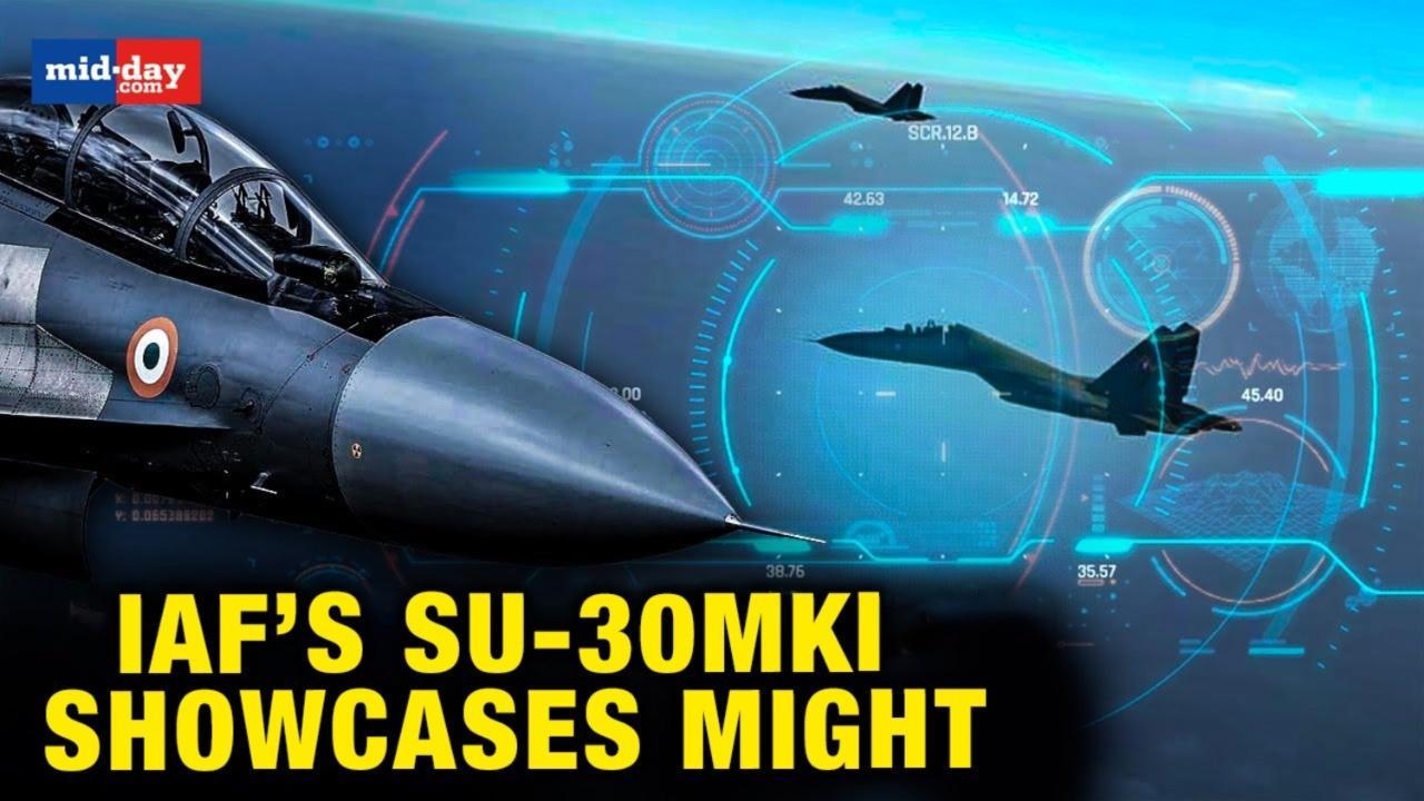 IAF’s fighter aircraft Su-30MKI carries out operations over Indian ocean region