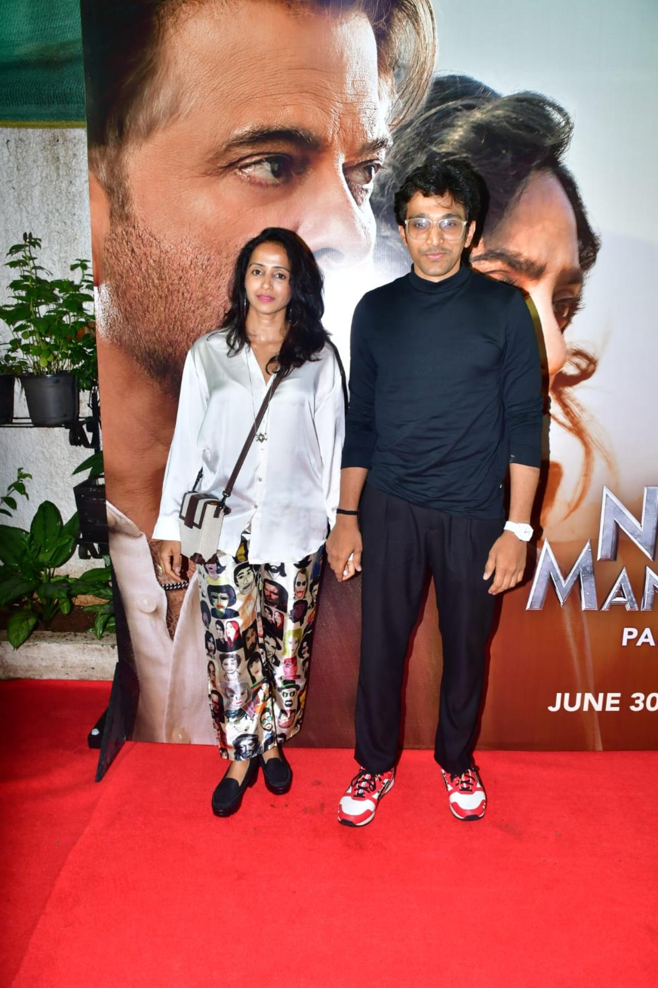 Prateik Gandhi arrived at the screening along with his wife