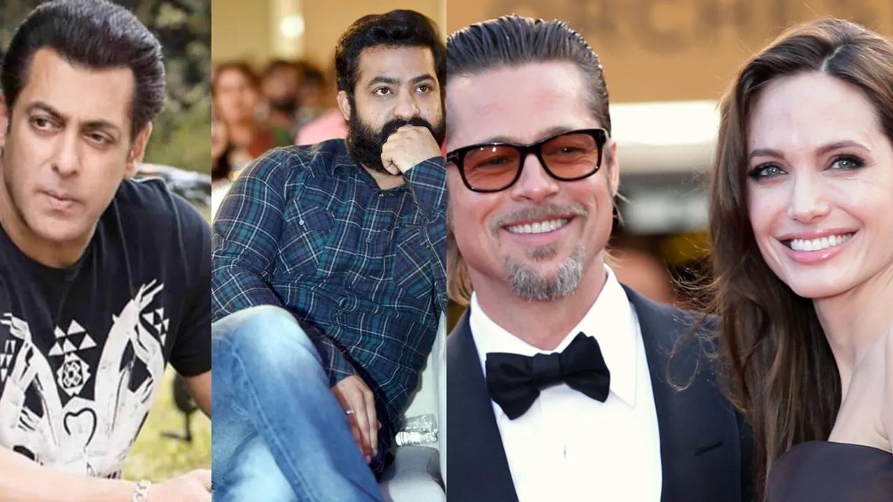 Salman Khan, NTR Jr and Brad Pitt with Angelina Jolie