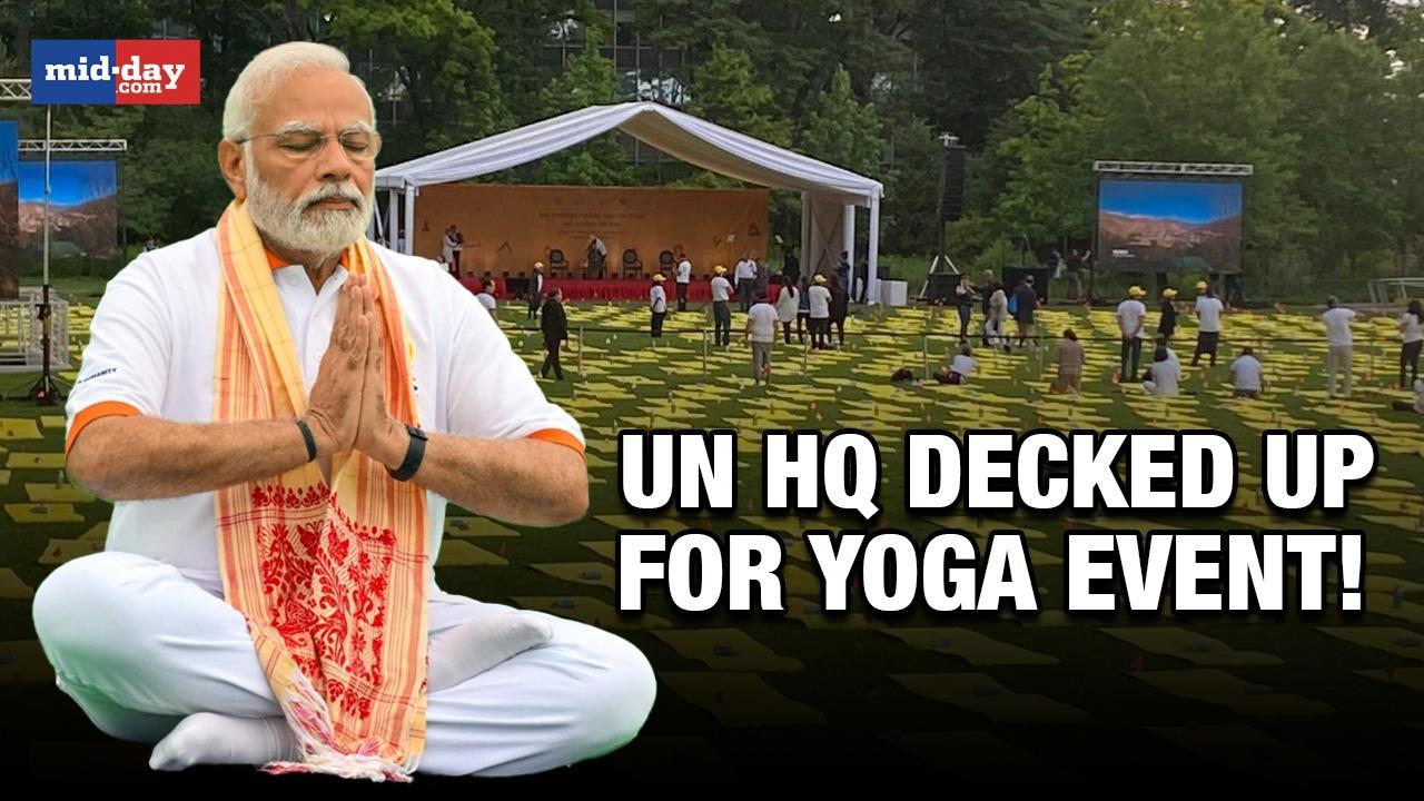 International Yoga Day 2023: UN HQ decked up for yoga event with PM Modi in NY