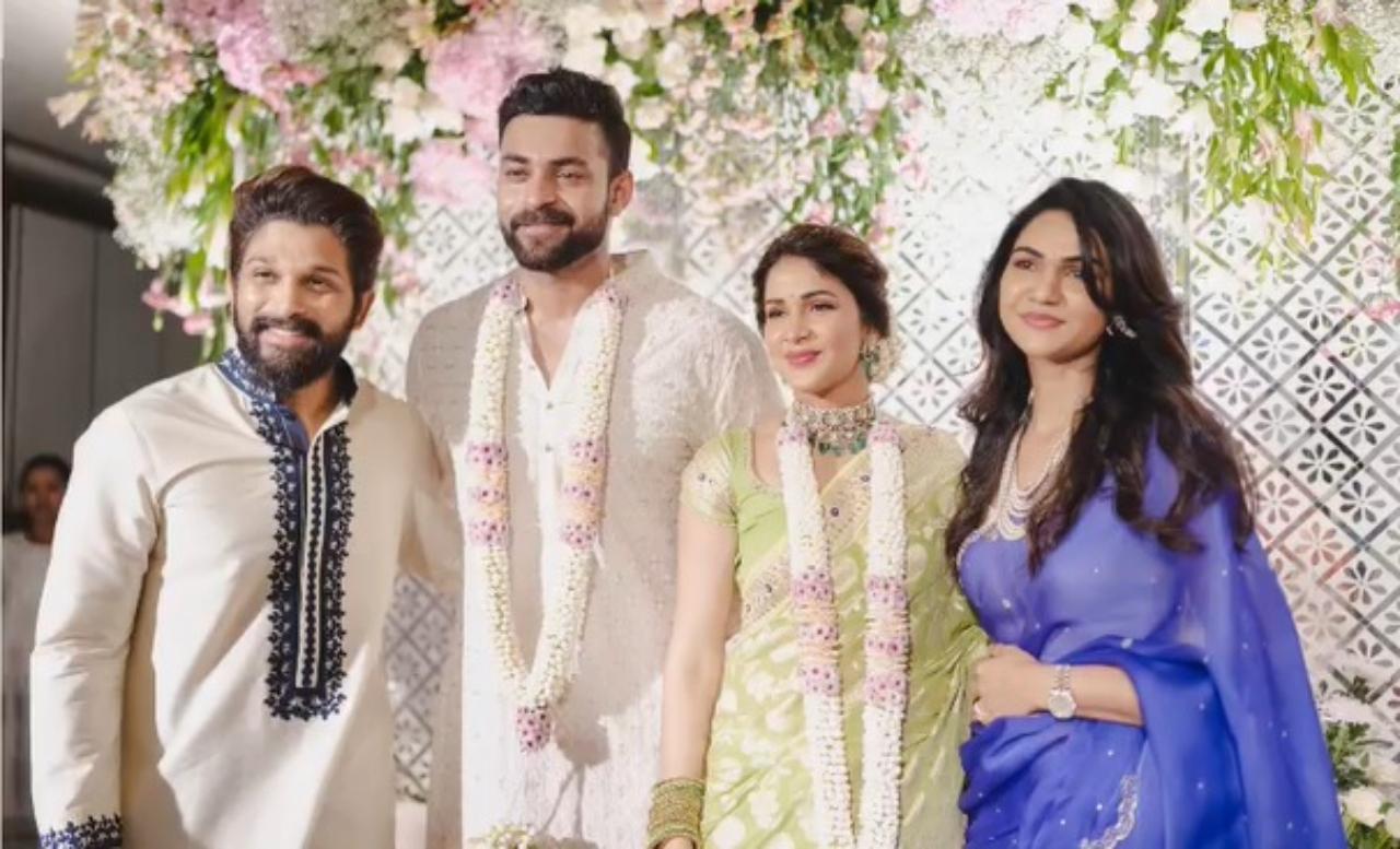 Their engagement was an intimate affair with family members in attendance. Allu Arjun and his wife Allu Sneha Reddy posed with the couple at the ceremony. Allu Arjun had also shared an old video where his father Allu Aravind was heard saying that Lavanya will end up marrying a Telugu man. Allu Arjun called his father a visionary revisiting the video