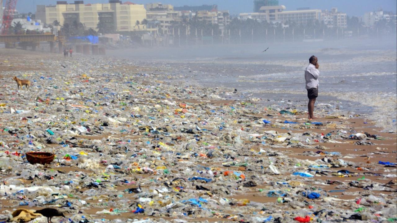 Cyclone dumps tonnes of microplastic debris onto Versova beach, experts raise concerns