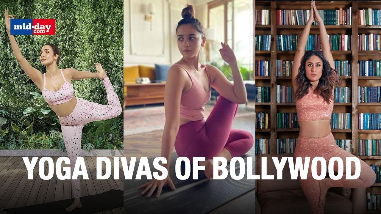 International Yoga Day 2023: Malaika To Kareena, Mouni To Alia - Bollywood Divas
