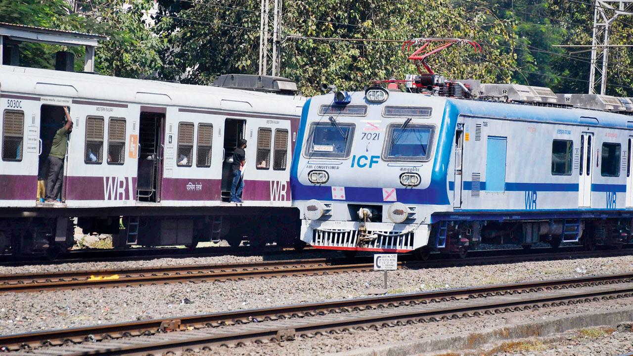 An AC local train at Dadar station. File Pic/Ashish Raje