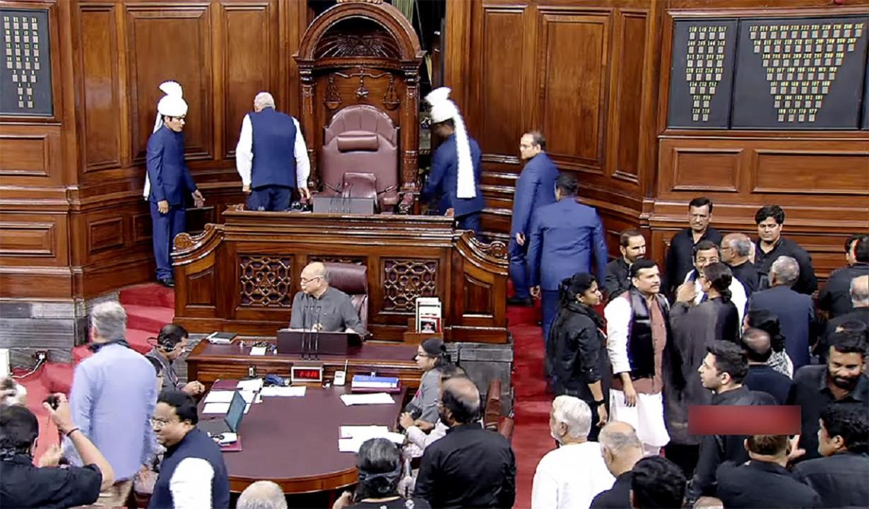 Rajya Sabha adjourned for the day amid ruckus by Opposition members over Adani issue