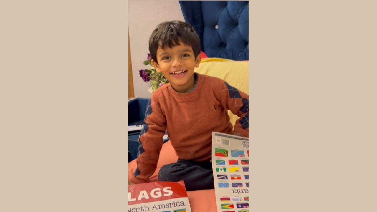 Four-year-old Ajinkya breaks the World Record for recognizing Countries by Flags