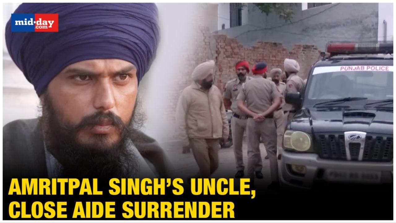 Amritpal Singh's uncle, close aide surrender before Punjab Police 