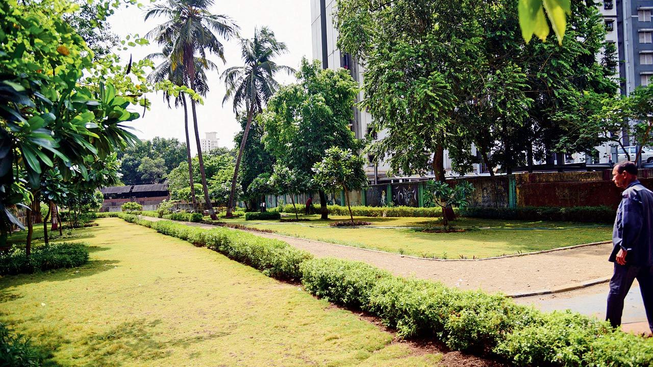 Akaram Gangaram Satam Guruji BMC Garden at Ganesh Nagar, Lalbaug. File pic