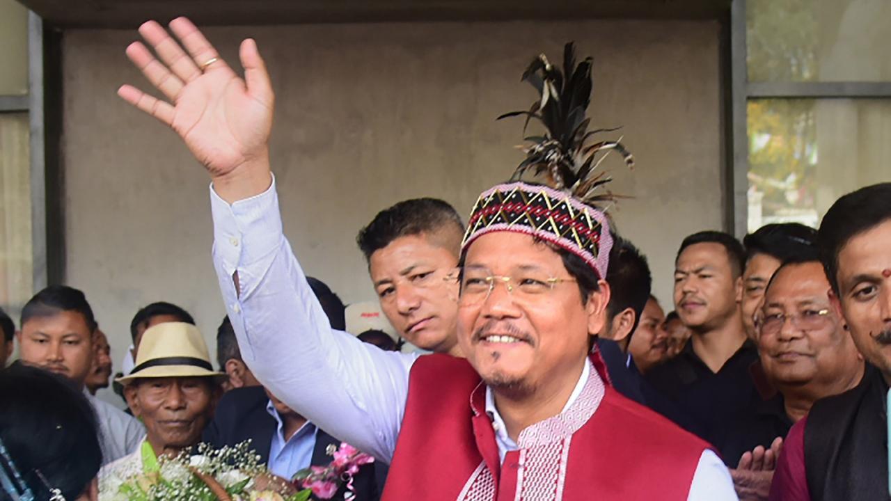 Meghalaya: NPP's Conrad Sangma submits resignation as CM, stakes claim to form new govt