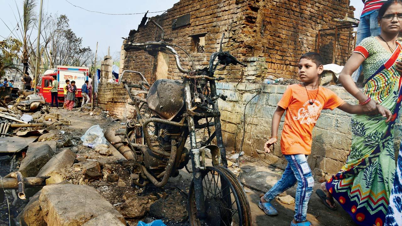 The BMC has made temporary housing and food arrangements for the now homeless slum dwellers