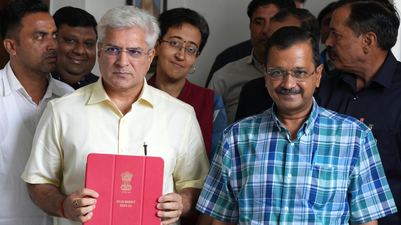 Delhi: Finance minister Kailash Gahlot presents Rs 78,800-crore budget for 2023-24 in assembly