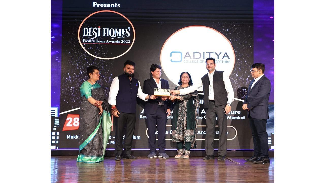 Desi Homes Realty Icon Awards Honored Aditya College Of Architecture As Best Design And Architecture College - Mumbai