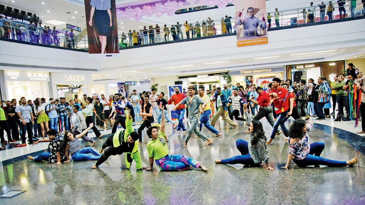 The flash mob at a Seawoods mall in January
