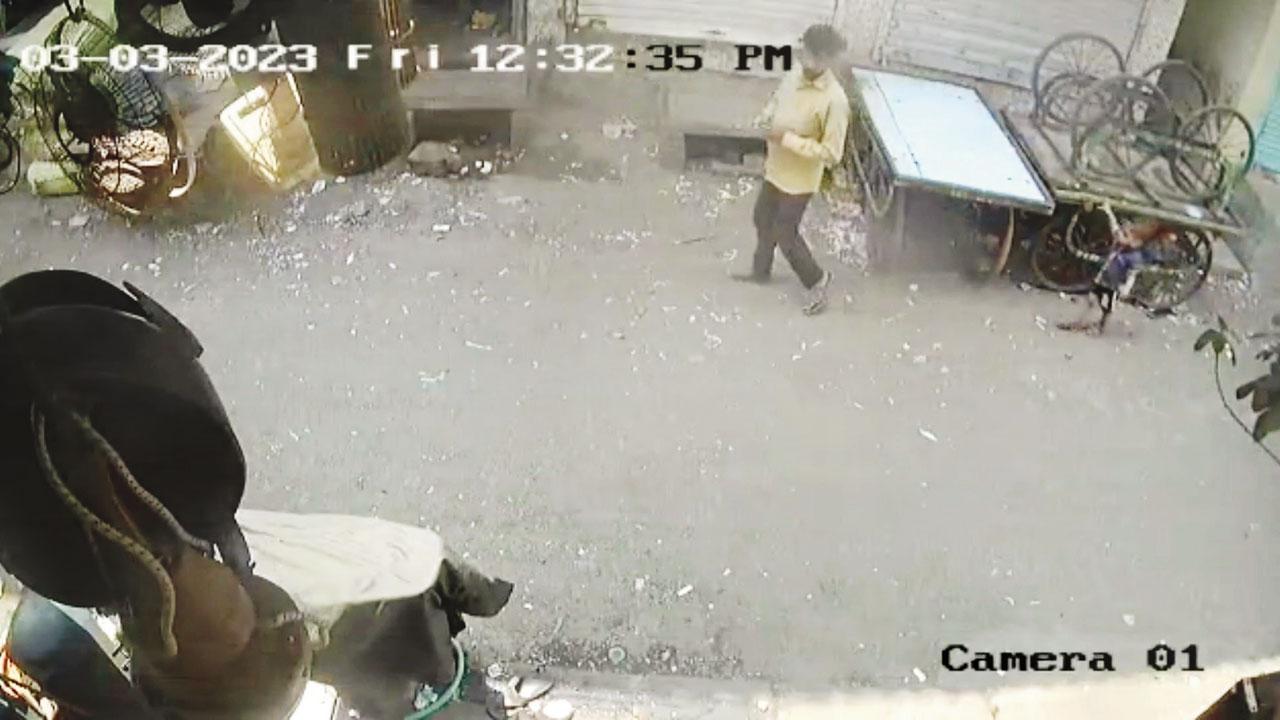 Malikram Yadav seen in the CCTV footage