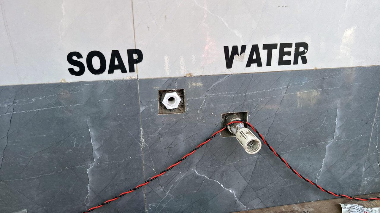 Taps were stolen from the facility shortly after it was set up by the VVCMC. Pics/Hanif Patel