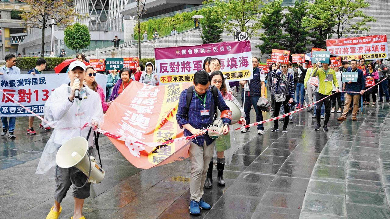 Hong Kongers hold first protest in years under strict rules