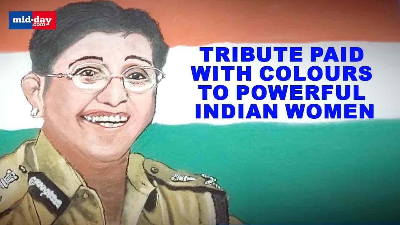 International Women's Day: Tribute paid with colours to powerful Indian women