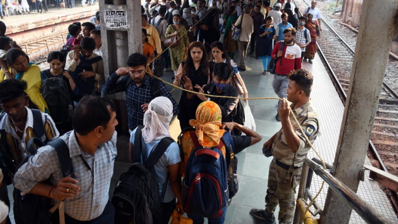 Like applying a band-aid on a fractured arm, railway police have cordoned off the unusually narrow platform 1 at Dadar, even as the problem calls for major structural changes