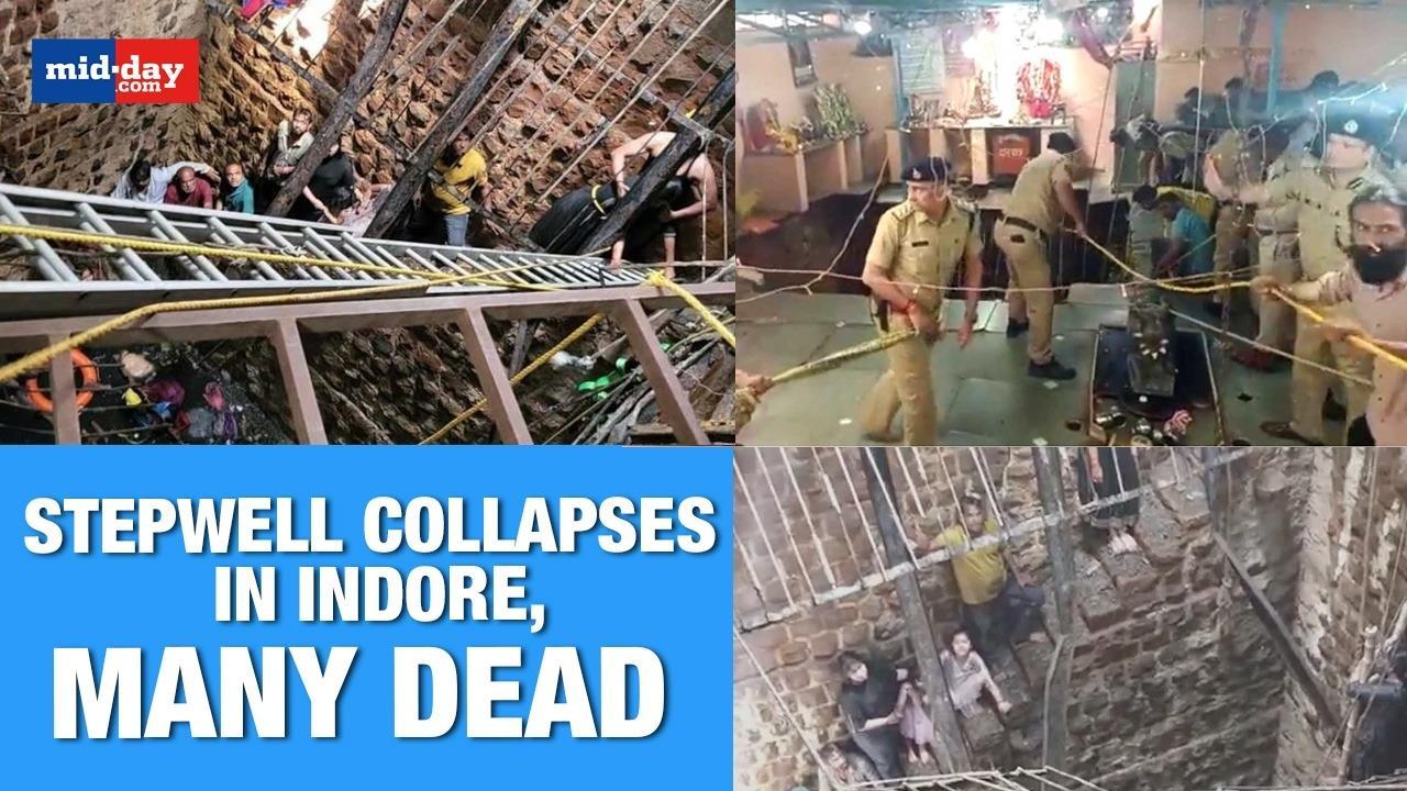 Stepwell Collapses In Indore Temple During Ram Navami Celebrations