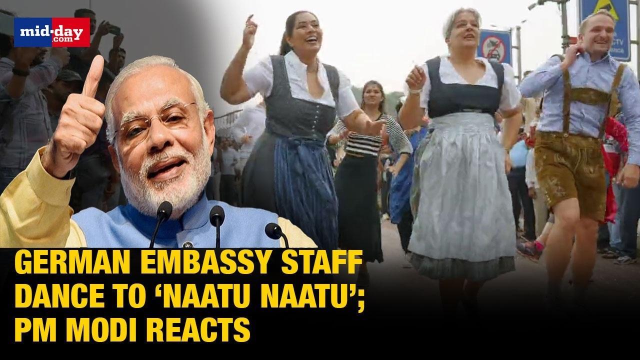 German Embassy staff grooves to ‘Naatu Naatu’ song to celebrate Oscar’s victory